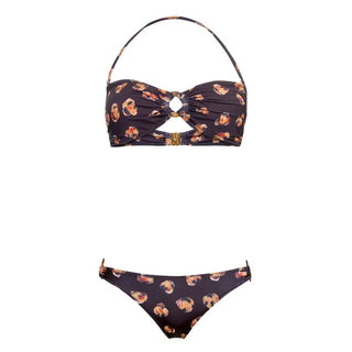 BIQUÍNI BÚZIOS ANIMAL PRINT PRETO