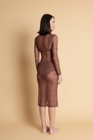VESTIDO AURORA TULE CAPPUCCINO