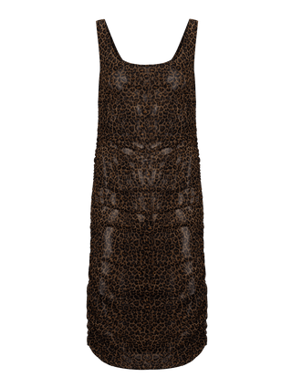 VESTIDO TULE ANIMAL PRINT DUBLADO