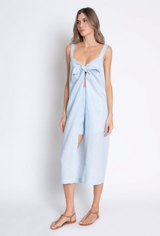 VESTIDO LINHO AZUL JEANS