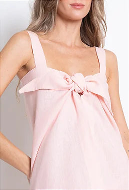 VESTIDO LINHO ROSA