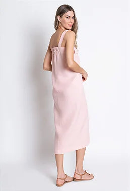 VESTIDO LINHO ROSA
