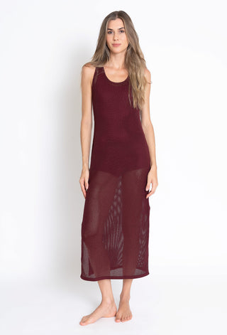 VESTIDO TRICOT BURGUNDY