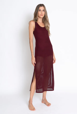 VESTIDO TRICOT BURGUNDY