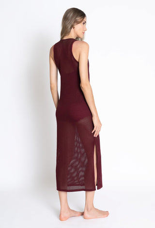 VESTIDO TRICOT BURGUNDY