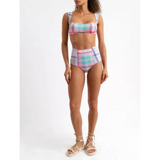 BIQUÍNI NICOLE TARTAN ROSA
