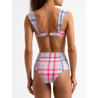 BIQUÍNI NICOLE TARTAN ROSA